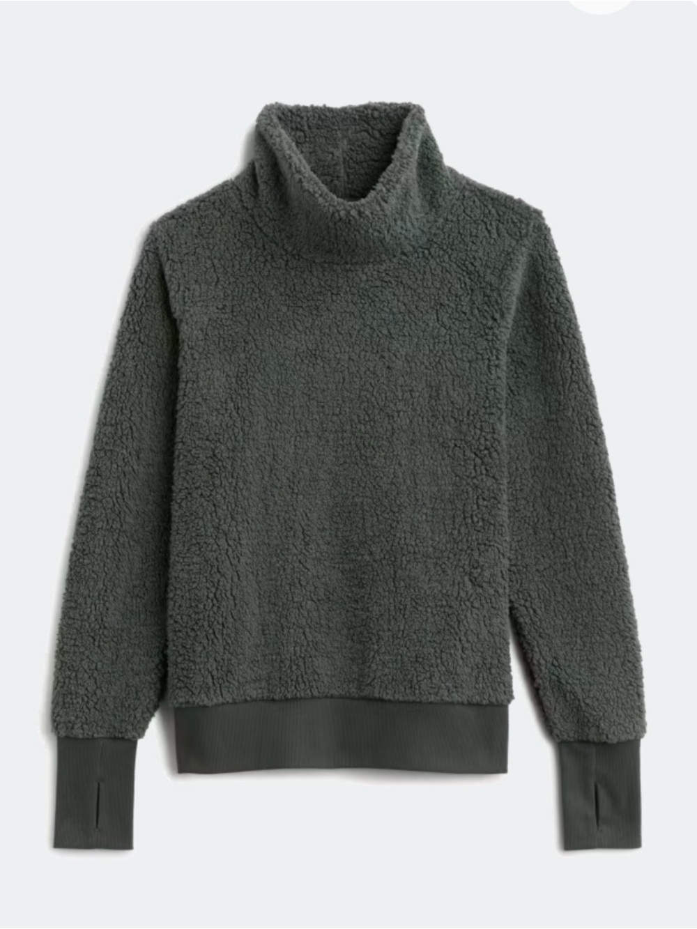 GAIAM dark green Sherpa Cowl Sweatshirt